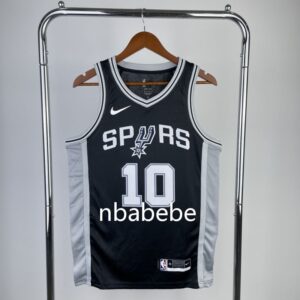 Maillot de Basket NBA Spurs 2023 Sochan 10 noir