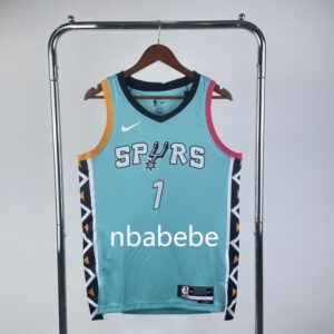 Maillot de Basket NBA Spurs 2023 Wembanyama 1 city édition