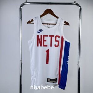 Maillot de Basket NBA Brooklyn Nets 2023 Bridges 1 vintage blanc