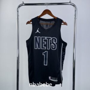 Maillot de Basket NBA Brooklyn Nets Jordan 2023 Bridges 1 noir