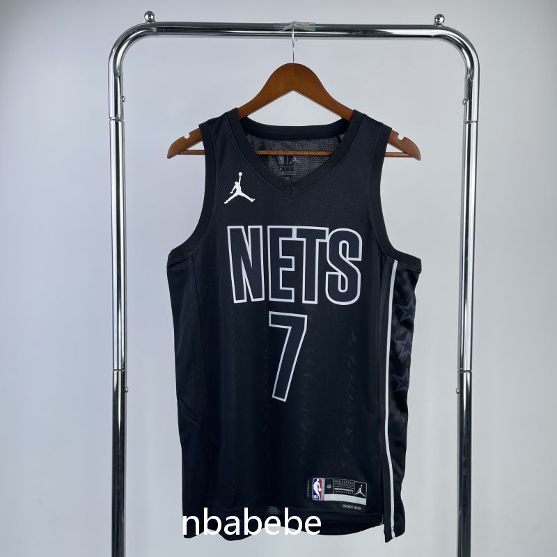 Maillot de Basket NBA Brooklyn Nets Jordan 2023 Durant 7 noir