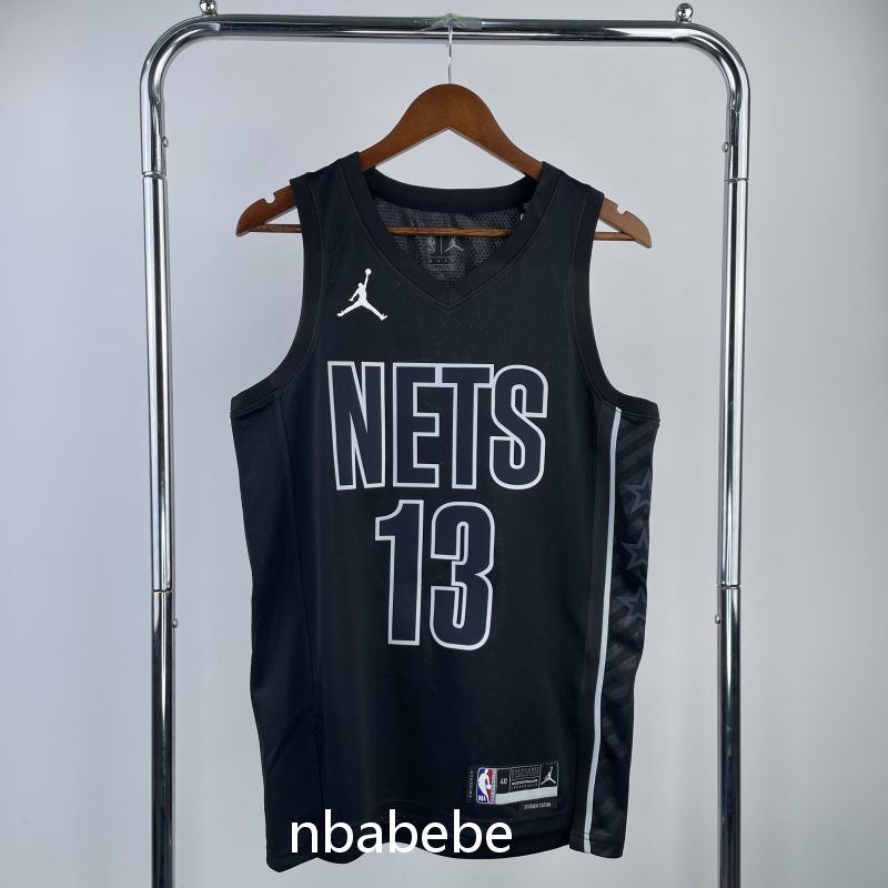 Maillot de Basket NBA Brooklyn Nets Jordan 2023 Harden 13 noir