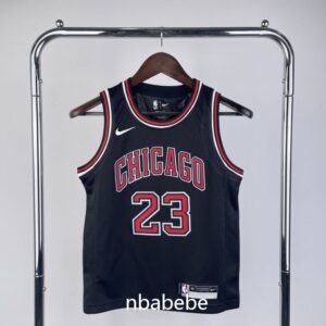 Maillot de Basket NBA Chicago Bulls Enfant 2023 Jordan 23 noir