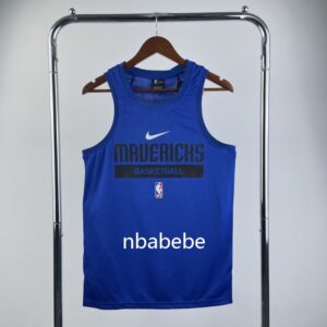 Maillot de Basket NBA Dallas Mavericks 2023 entraînement gilet bleu