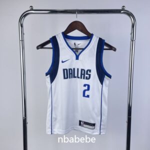 Maillot de Basket NBA Dallas Mavericks Enfant 2023 Irving 2 blanc