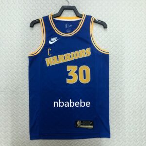 Maillot de Basket NBA Golden State Warriors 2023 Curry 30 vintage bleu