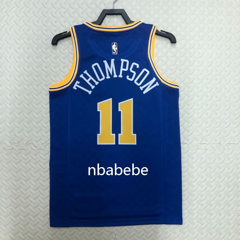 Maillot de Basket NBA Golden State Warriors 2023 Thompson 11 vintage bleu 2