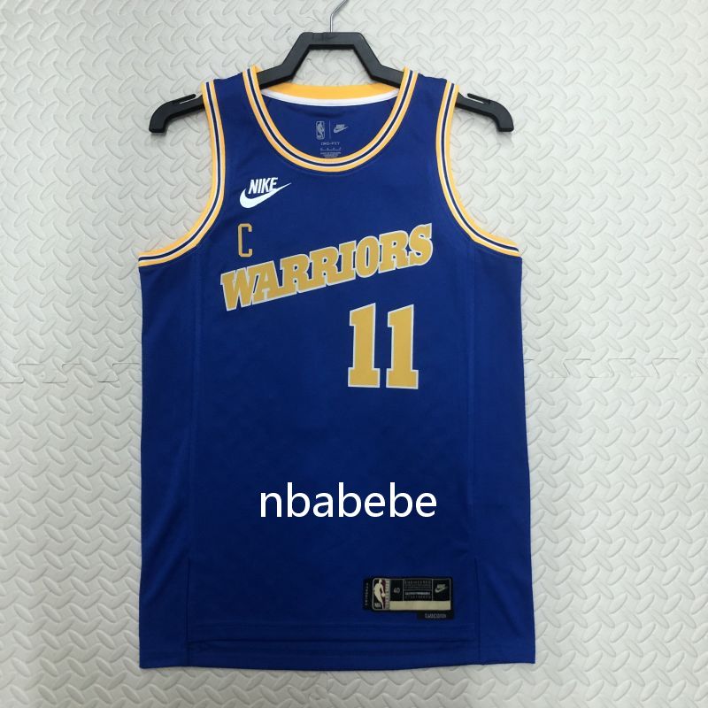 Maillot de Basket NBA Golden State Warriors 2023 Thompson 11 vintage bleu