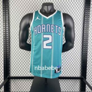 Maillot de Basket NBA Hornets 2023 Ball 2 bleu