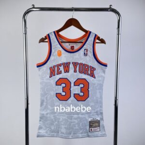 Maillot de Basket NBA Knicks x BAPExM&N Ewing 33 blanc