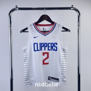 Maillot de Basket NBA LA Clippers Enfant 2023 Leonard 2 blanc