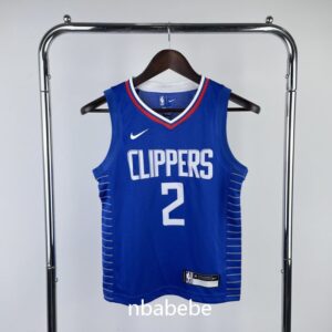 Maillot de Basket NBA LA Clippers Enfant 2023 Leonard 2 bleu