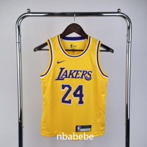 Maillot de Basket NBA Los Angeles Lakers Enfant 2023 Bryant 24 jaune