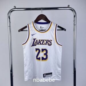 Maillot de Basket NBA Los Angeles Lakers Enfant 2023 James 23 blanc