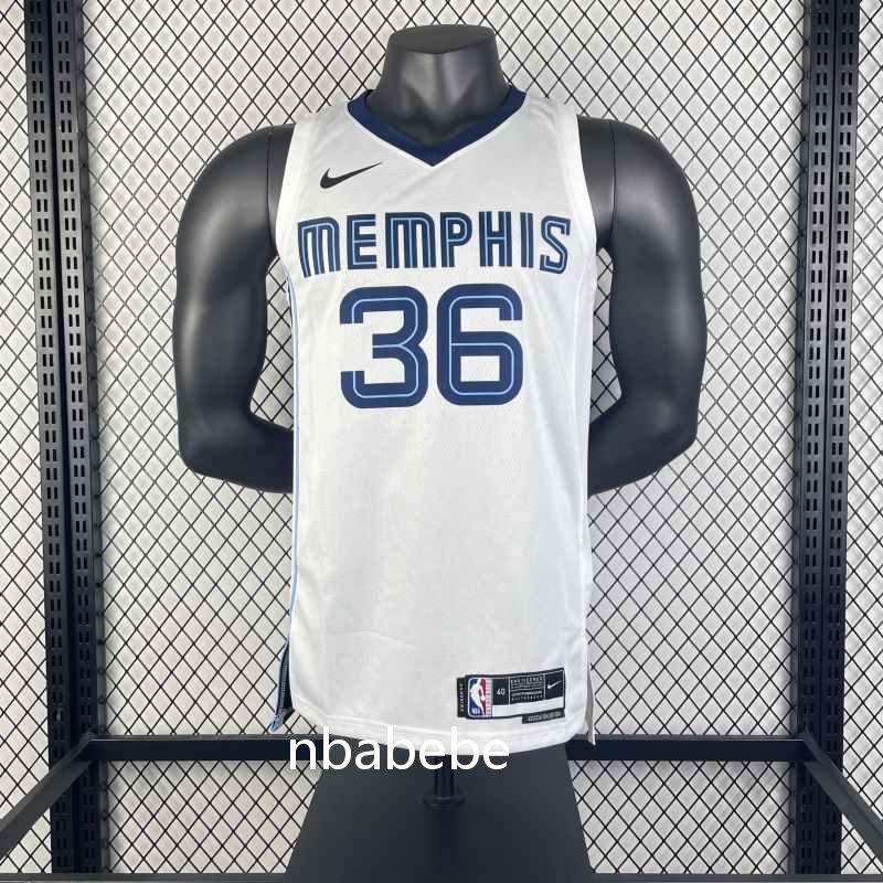 Maillot de Basket NBA Memphis Grizzlies 2023 Smart 36 blanc