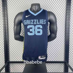 Maillot de Basket NBA Memphis Grizzlies 2023 Smart 36 bleu foncé