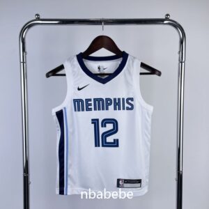 Maillot de Basket NBA Memphis Grizzlies Enfant 2023 Morant 12 blanc