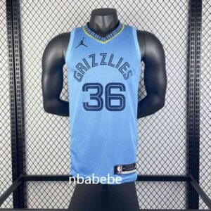 Maillot de Basket NBA Memphis Grizzlies Jordan 2021 Smart 36 bleu
