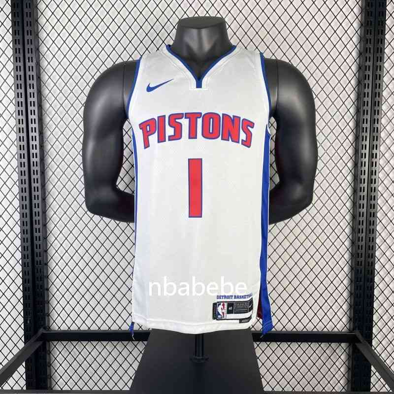 Maillot de Basket NBA Pistons 2023 Iverson 1 blanc