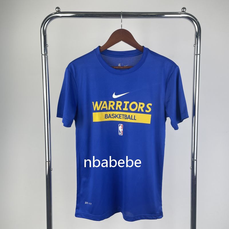 T Shirt Golden State Warriors 2023 entraînement bleu