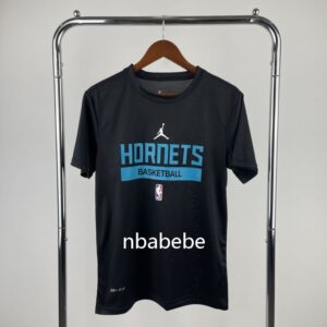 T Shirt NBA Charlotte Hornets 2023 entraînement noir