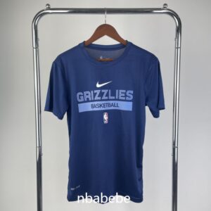 T Shirt NBA Memphis Grizzlies 2023 entraînement bleu foncé