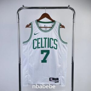 Maillot de Basket NBA Boston Celtics 2023 Brown 7 blanc