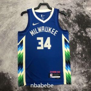 Maillot de Basket NBA Milwaukee Bucks 2023 Antetokounmpo 34 city édition