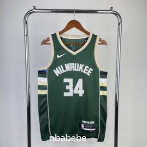 Maillot de Basket NBA Milwaukee Bucks 2023 Antetokounmpo 34 vert