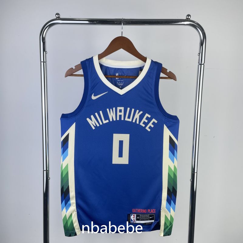 Maillot de Basket NBA Milwaukee Bucks 2023 Lillard 0 city édition
