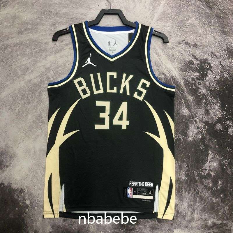 Maillot de Basket NBA Milwaukee Bucks Jordan 2023 Antetokounmpo 34