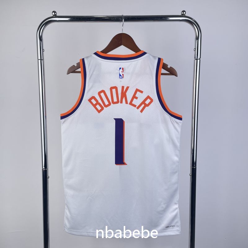 Maillot de Basket NBA Phoenix Suns 2024 Booker 1 blanc 2