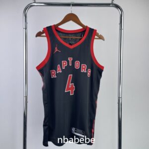 Maillot de Basket NBA Toronto Raptors Jordan 2023 Barnes 4 noir