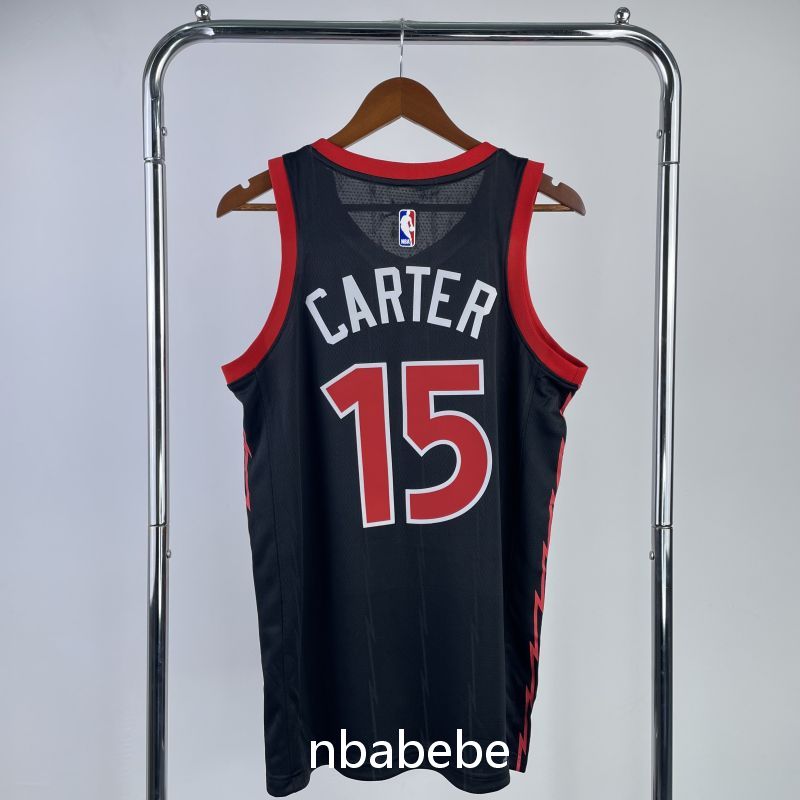 Maillot de Basket NBA Toronto Raptors Jordan 2023 Carter 15 noir 2