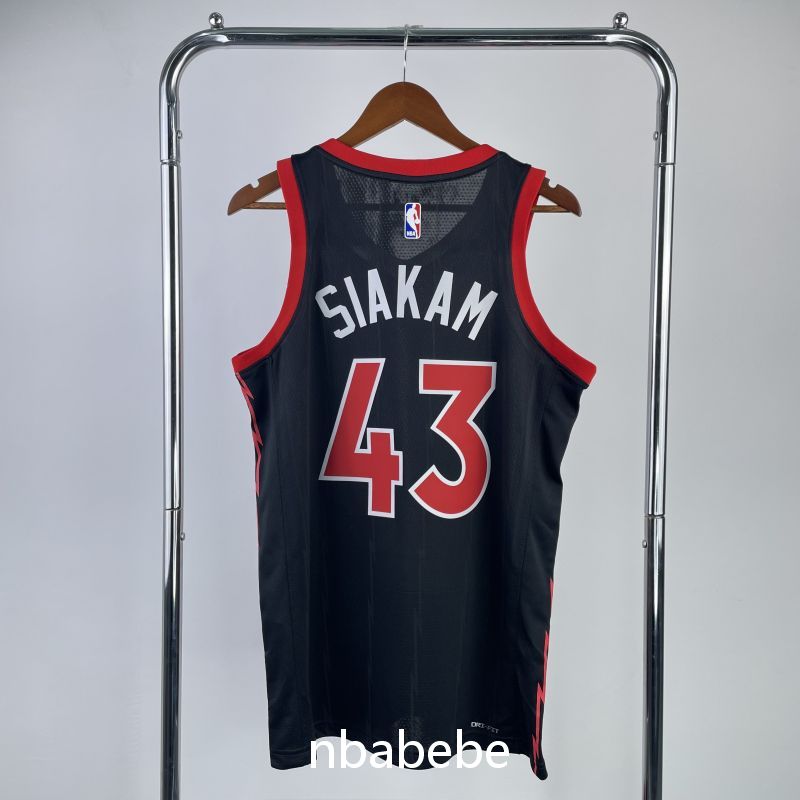 Maillot de Basket NBA Toronto Raptors Jordan 2023 Siakam 43 noir 2