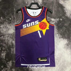 Maillot de Basket NBA vintage Phoenix Suns 2023 Booker 1 Violet