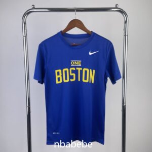 T Shirt NBA Boston Celtics 2023 playoff entraînement bleu