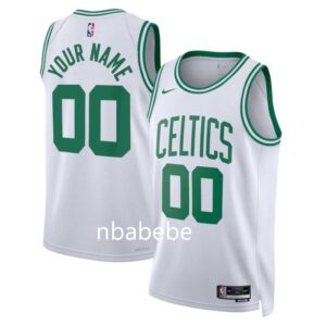 Maillot de Basket NBA Boston Celtics 2023 personnalisé blanc