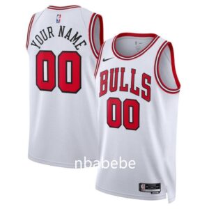 Maillot de Basket NBA Chicago Bulls 2023 personnalisé blanc