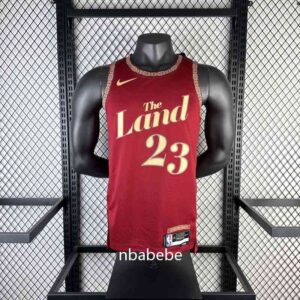 Maillot de Basket NBA Cleveland Cavaliers 2024 James 23 city édition rouge
