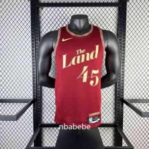 Maillot de Basket NBA Cleveland Cavaliers 2024 Mitchell 45 city édition rouge