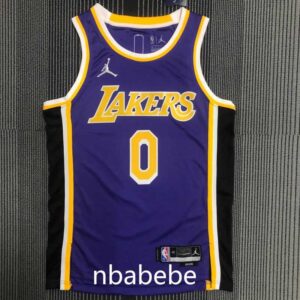 Maillot de Basket NBA Los Angeles Lakers 75e anniversaire Westbrook 0 Violet