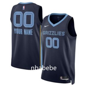 Maillot de Basket NBA Memphis Grizzlies 2022 2023 personnalisé bleu foncé