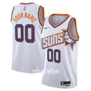 Maillot de Basket NBA Phoenix Suns 2023 2024 personnalisé blanc