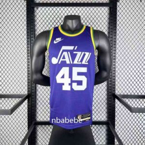 Maillot de Basket NBA vintage Utah Jazz 2024 Mitchell 45 Violet