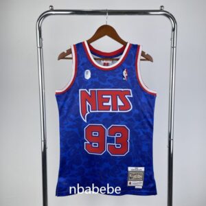 Maillot de Basket NBA Brooklyn Nets x BAPE x M&N 93 bleu