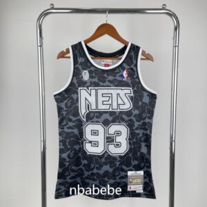 Maillot de Basket NBA Brooklyn Nets x BAPE x M&N 93 noir