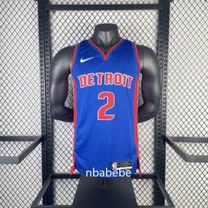 Maillot de Basket NBA Detroit Pistons 2023 Cunningham 2 bleu