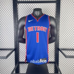 Maillot de Basket NBA Detroit Pistons 2023 Iverson 1 bleu