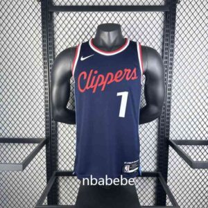 Maillot de Basket NBA LA Clippers 2025 Harden 1 bleu foncé